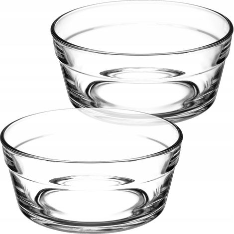 KADAX Salatschüssel, Servierschale aus Glas, Spülmaschinenfeste 14cm, 2x