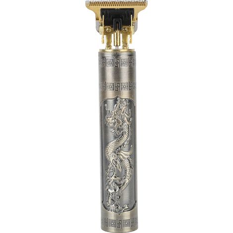 Tondeuse à cheveux électrique sans fil, longueur de coupe réglable, motif dragon, type R, avec 4 sabots de guidage. (1/5)