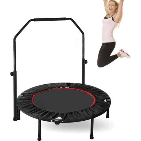 Rosvola Trampoline pliable de 48" - Pour enfants et adultes - Avec poignée en mousse réglable - Charge maximale de 150 kg (1/5)