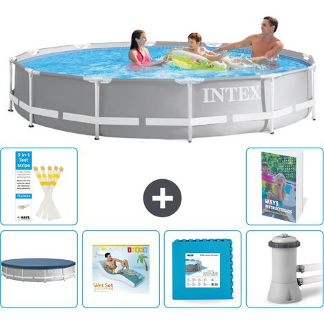 Prism Frame Pool Rund - 366x76 cm - 7-teilig S129