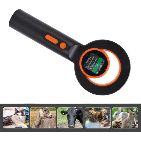 Le lecteur de puces électroniques portables Q40 pour animaux est doté d'un écran TFT de 1,44 pouce pouvant stocker 240 étiquettes et prend en charge les types d'étiquettes EMID+FDX-B. (1/5)