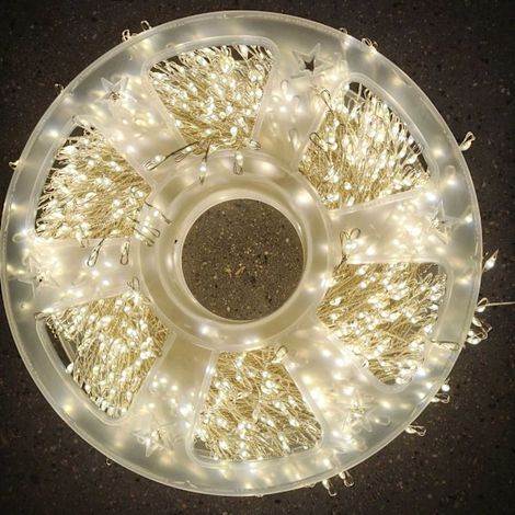 Guirlande lumineuse de 25 m avec 1000 LED, pour intérieur et extérieur, blanc chaud, 8 modes d'éclairage, étanche, pour sapin de Noël - Ligne argentée (1/4)