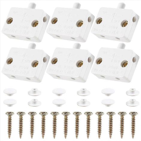 Set mit 6 LED-Türschaltern, kompatibel mit Schrankbeleuchtung und elektrischen Lampenschaltern. (1/5)
