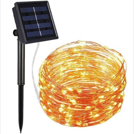 Guirlande Lumineuse Solaire, Lumières de Jardin (50 LED 2 modes) 7M, Exterieur Étanche Lampe Solaire, LumièRe DéCoréE Étanche pour Noël, Mariage, Fête, Maison Guirlande solaire (1/5)