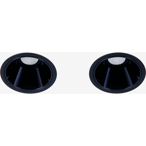 Pack de 2 downlights LED empotrables con marcos redondos Ø8 cm en aluminio Luisiana SKLUM (1/5)