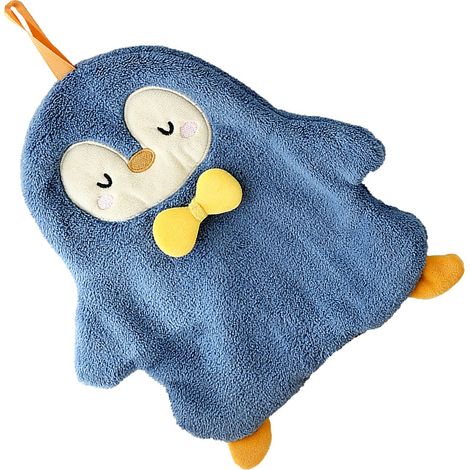 Serviette pingouin douce et mignonne à fixer au mur, idéale pour la cuisine et la salle de bain. (1/4)