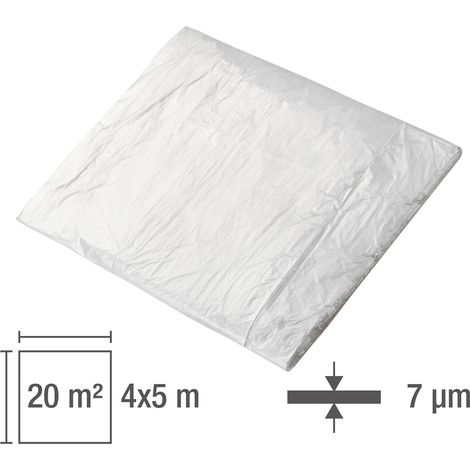 Kestek HDPE Abdeckfolie Schutzfolie Malerfolie Abdeckplane transparent 4x5m 7µm (1/5)