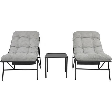 3 Piece Bistro Set - Grey (1/5)