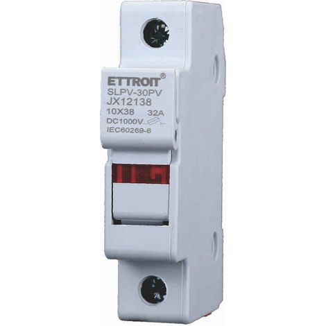ETTROIT JX12138 Sicherungshalter – Halterung für zylindrische Sicherungen. Sockel RT18-32 1P DIN 10 x 38 mm AC/DC (1/3)