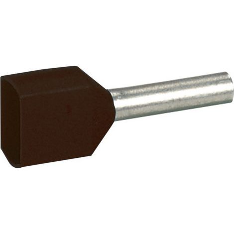100 Embouts de câblage à collerette isolante Starfix double unitaire pour conducteurs section 2x1,5mm² noir LEGRAND 037689 (1/2)