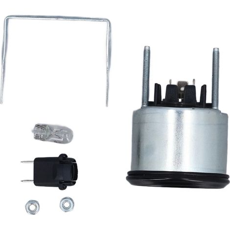 Elektrisch-mechanisches Öldruckmessgerät mit LED-Hintergrundbeleuchtung, Druckmesser für Kfz-Ersatzteile, 0-10 kPa x 100 x 52 mm, 12 V (350-030-017)