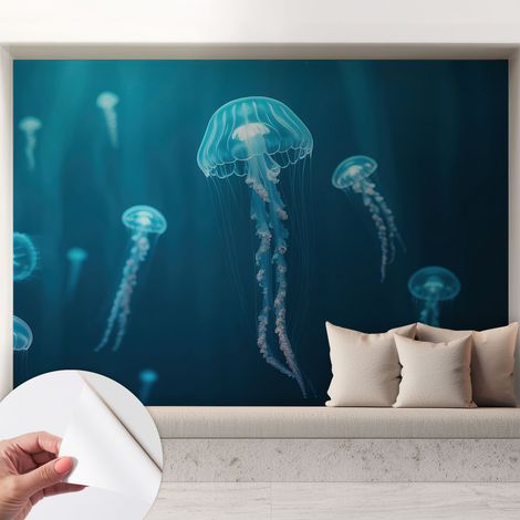 Papier peint autocollant adhésif avec imprimé motifs uniques apparence moderne Élégance marine 208x146 cm (1/5)