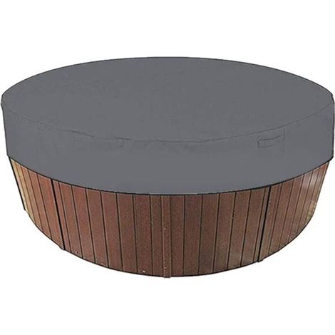Couverture de Piscine Ronde Piscine Bâche Solaire pour Piscine,Housse de Protection Spas Imerméable 100 Résistant Aux UV, 190T pour Extérieur Spa Baignoire,200x30cm/190x30cm(gris) (1/5)