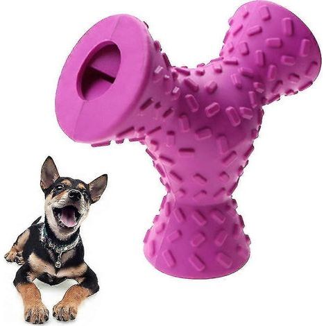 Leckerliball für Hunde, interaktives Intelligenzspielzeug für Hunde, Futterspender mit 3 Löchern, für kleine und mittelgroße Hunde, ideal zum Jagen und Kauen. (1/5)