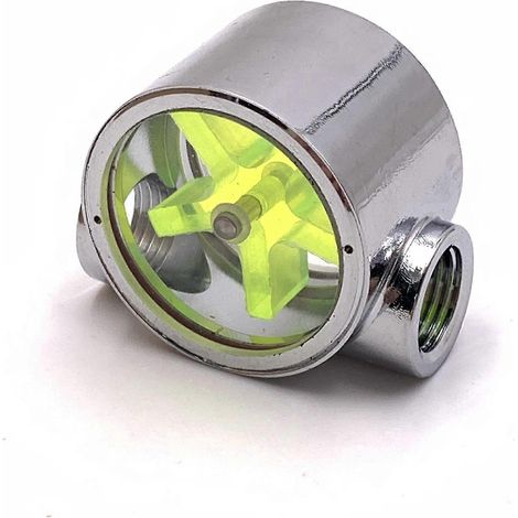 Indicateur de débit d'eau, indicateur de débit visuel à filetage femelle-femelle standard, indicateur de débit de refroidissement par eau (1 pièce, jaune) (1/5)