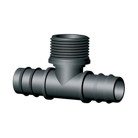 TEE PORTAGOMMA PN FILETTO MASCHIO IRRITEC - MM 16X16X1/2M- 100 pezzi