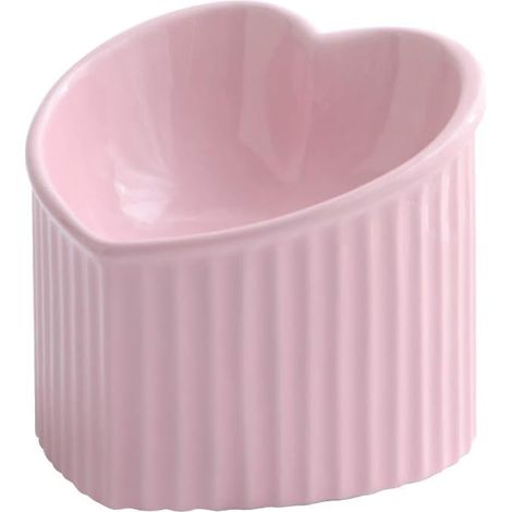 Erhöhter und geneigter Katzennapf, Keramiktoilette, hoch, neigbar, Anti-Erbrechen, Katzennapf, spülmaschinenfest, 180 ml