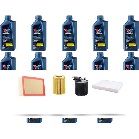 Kit tagliando 4 FILTRI e 13L OLIO compatibile con Mercedes Sprinter II (906) 519 CDI 140kw Dal 2009
