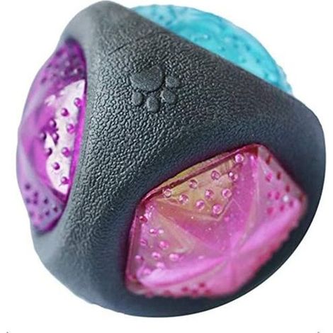 Hundespielzeugball mit LED-Licht und Quietscher, Hundebälle, Hundespielzeug, Hundespielball, leuchtet im Dunkeln (1/5)