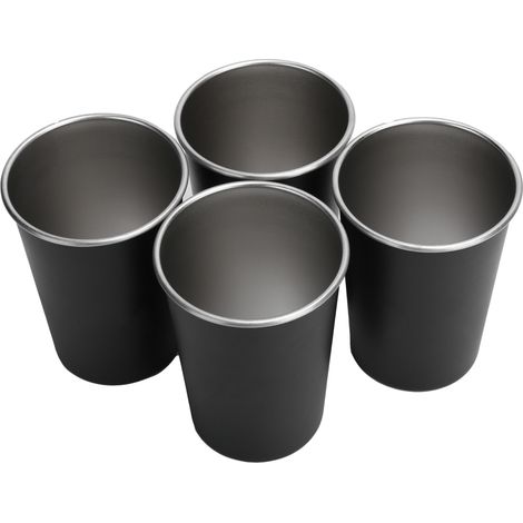 Gobelets Inox 4pcs Set Pique-nique Acier Inoxydable Portable Camping Randonnée Pêche Résistant Élégant avec Sac (1/4)