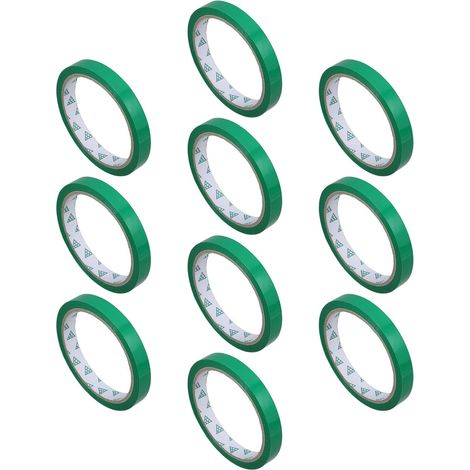 Ruban Adhésif Coloré pour Légumes 10 Rouleaux 12 MM X 45 M pour Scellage de Paquet Alimentaires Marché et Usage Domestique (1/5)