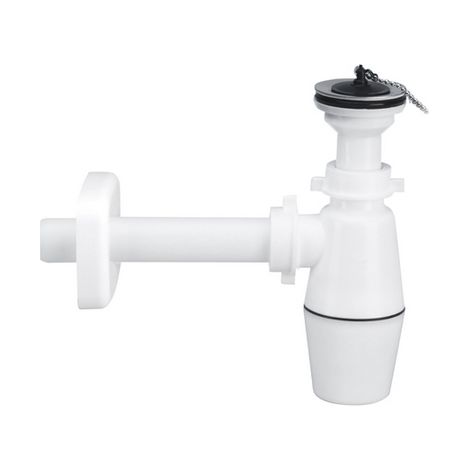 SIFONE A BOTTIGLIA PER LAVABO CON PILETTA e catenella 11/4 x 32- LIRA- pezzi 1