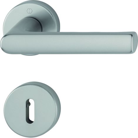 HOPPE® Drückergarnitur mit Rosetten Hamburg 1700/42KB/42KBS, Aluminium, 11907855