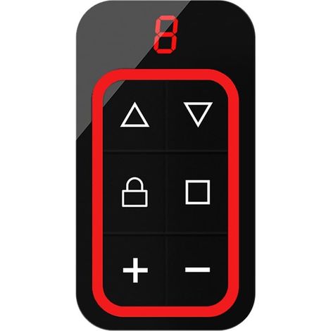 Duplicateur de porte de garage multi-fréquences à 8 canaux, avec copie et restauration de code, pour fixe, apprentissage et roulement des codes pour ouvre-porte (rouge)