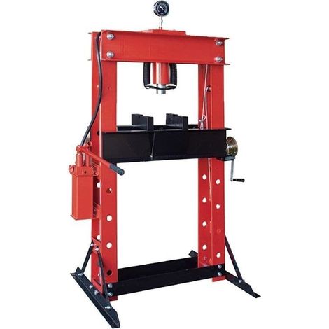 Heavy Duty Hydraulic Shop Press 50T (Pressure Gauge Garage H Frame Workshop)