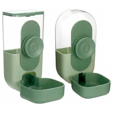 Distributeur Petit Animal, 870ml Croquettes, 800ml Eau, Premium, PET, Robuste, Animal, Compagnie (1/5)