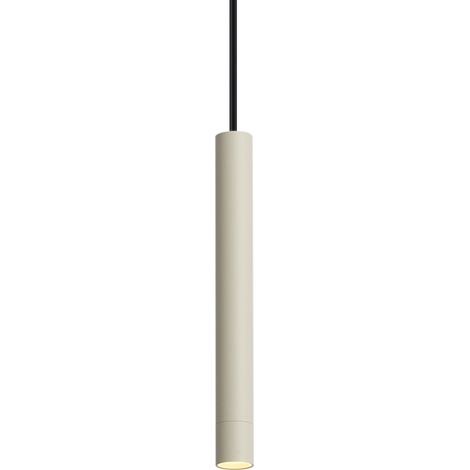 QAZQA Moderne Hängelampe Beige mit Schwarz für Schienensystem
