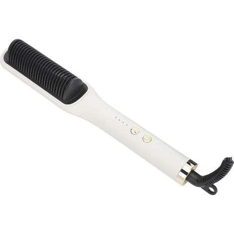 Brosse Lissante Chauffante pour Cheveux, Chauffe Rapide, Température Réglable, Lisseur et Boucleur 2-en-1, Usage Domicile & Salon, 110-240V, Prise EU (1/5)