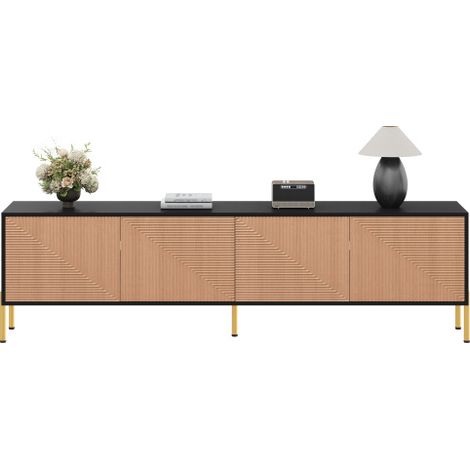 Meubles TV modernes, supports TV, panneaux de fond et consoles TV basses — arborant un design unique aux couleurs contrastées. (1/5)