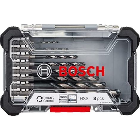 Bosch Accessories 2608577146 HSS Kit punte a spirale da metallo 8 parti 2 mm, 3 mm, 4 mm, 5 mm, 6 mm, 7 mm, 8 mm, 10 mm (1/5)
