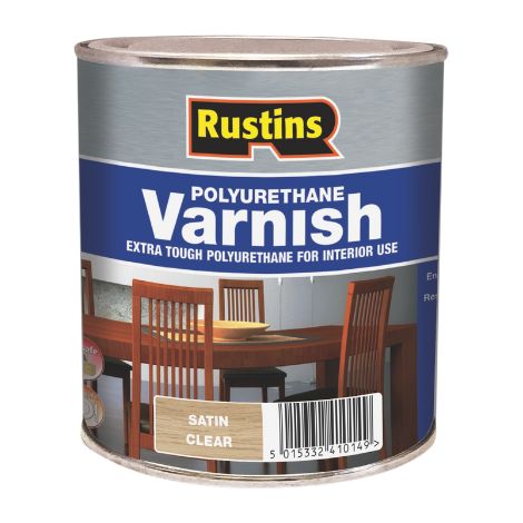 Rustins Quick Dry Polyurethane Varnish Clear - Satin - 500ml