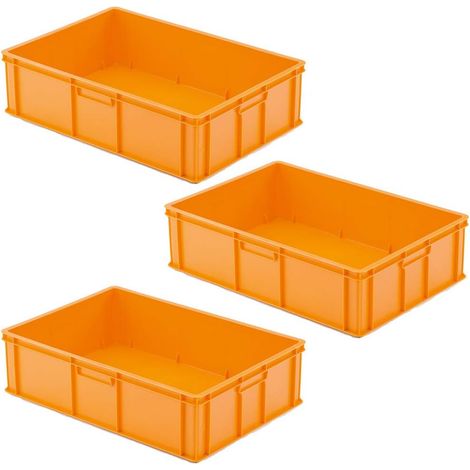 BRB 3 Kuchenblechkasten, orange, LxBxH 655x450x190mm, Wände und Boden geschlossen, Gewicht 2,62 kg