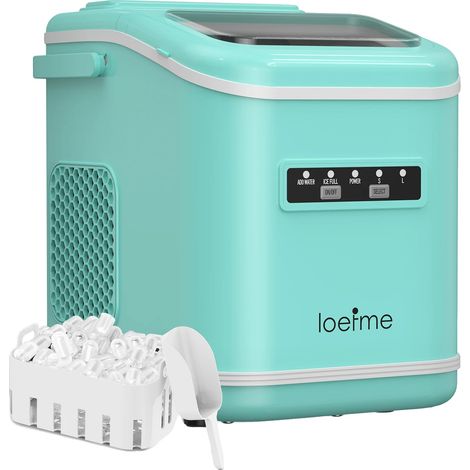 Máquina de hielo, producción rápida de hielo, limpieza automática, 1.4L Verde menta K (1/2)