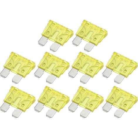 Fusible Lame Style 20A Jaune 10pcs pour Voiture Bateau (1/5)