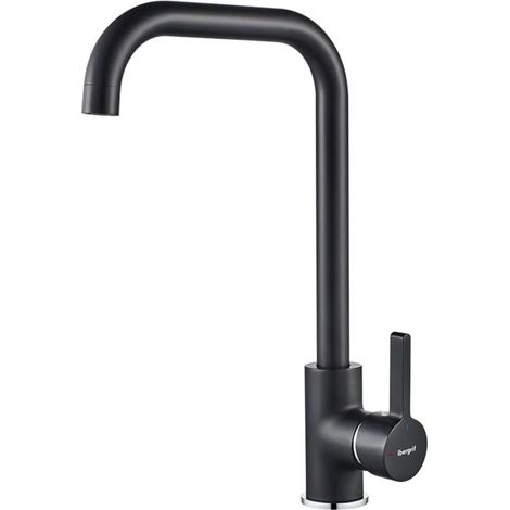 Robinet de cuisine vertical noir IBERGRIF M22105B