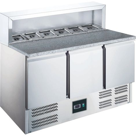 Table pizza - 3 portes - GN1/6 - Professionnel - Saro