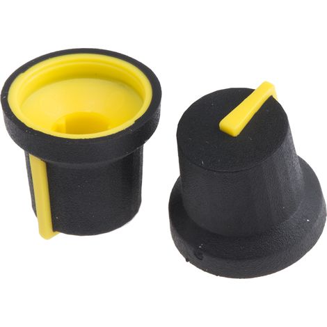 Bouton de potentiomètre RS PRO, Axe de 6mm, Diamètre de 16.8mm, Enfichable
