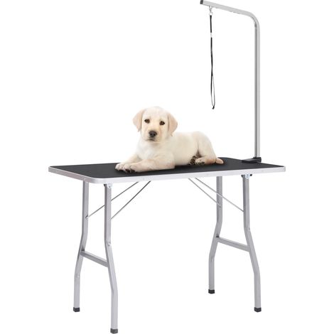 vidaXL Tavolo Toelettatura per Cani Regolabile con 1 Anello (1/5)