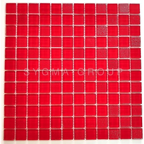 Piastrelle bagno mosaico cucina modello Lorens Rouge (1/4)