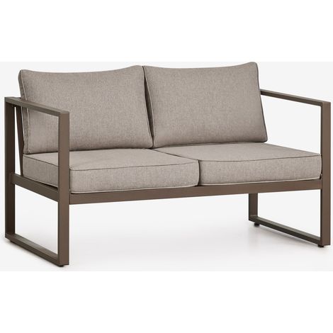 SKLUM 2-Sitzer Garten-Sofa aus Aluminium Lipov Braun Choco                                  