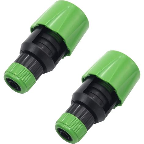 Lot de 2 raccords universels pour tuyau de robinet, adaptateurs de connexion rapide pour tuyau d'arrosage, outil adaptateur pour robinet mitigeur de cuisine et salle de bain. (1/5)