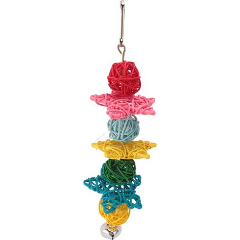 Jouets à mâcher pour perroquets, Cage à oiseaux interactive amusante, morsure avec cloche pour petits perroquets, perruches, Conures, calopsittes, jouet pour oiseaux d'amour (1/5)
