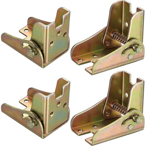 Lot de 4 pieds de table pliants avec système de blocage, Support de support pliable à 90° pour dessus de table, lits et armoires (1/5)