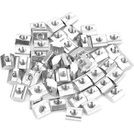 [Écrou profilé] + Accesorias + M3105 + [Durable & Multifonctionnel] - Écrou à tête frappée 50pcs en acier carbone pour profilé aluminium série 20 (1/5)