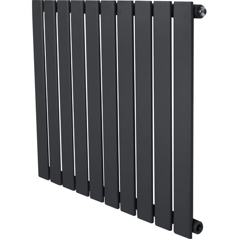 Flat Single Column Radiator - 600 x 700mm - Anthracite Grey (1/5)