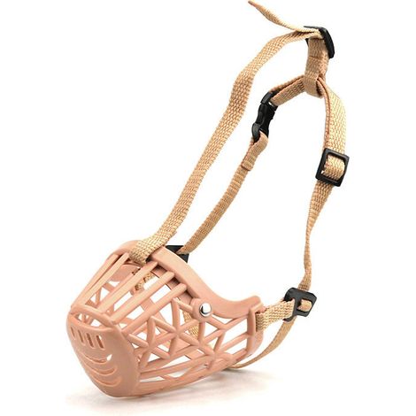 Panier Cage Muselière pour chiens pour arrêter de lécher, mordre et macher (X-S), Rose (1/5)